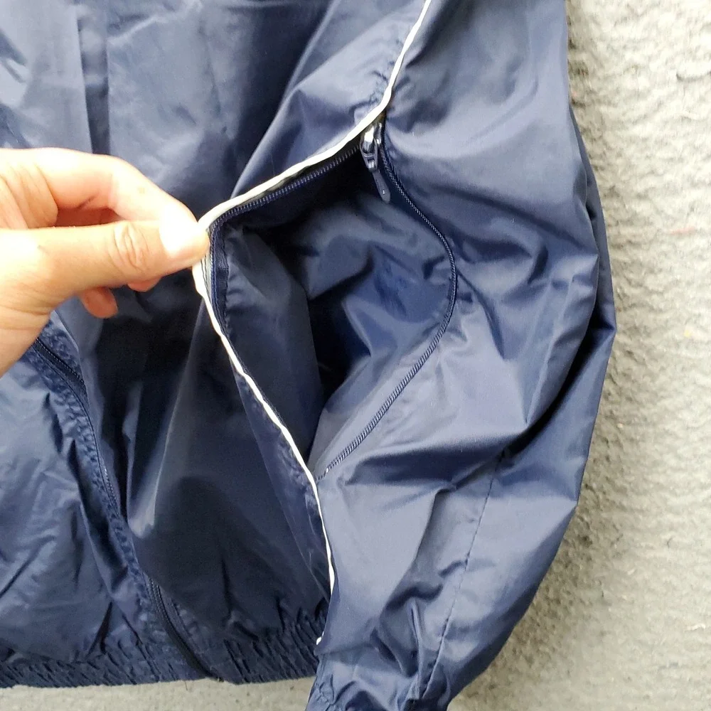 Nike Windbreaker Jacket Mens L Blue Mesh Lined Athletic Long Sleeve Full-Zip EUC